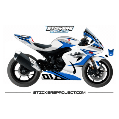 Kit déco GSXR 1000 (2017) - blanc et bleu