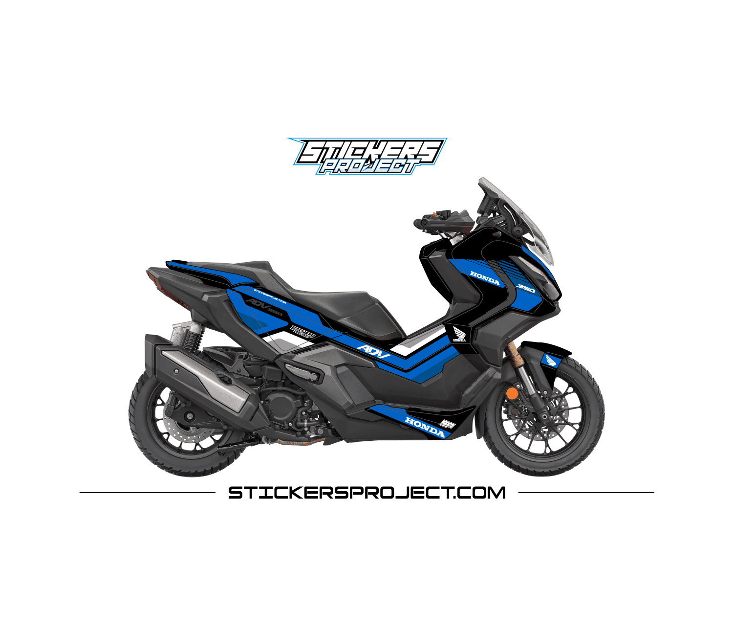 Kit déco ADV 350 2022 Bleu Kit déco ADV 350 2022 Bleu