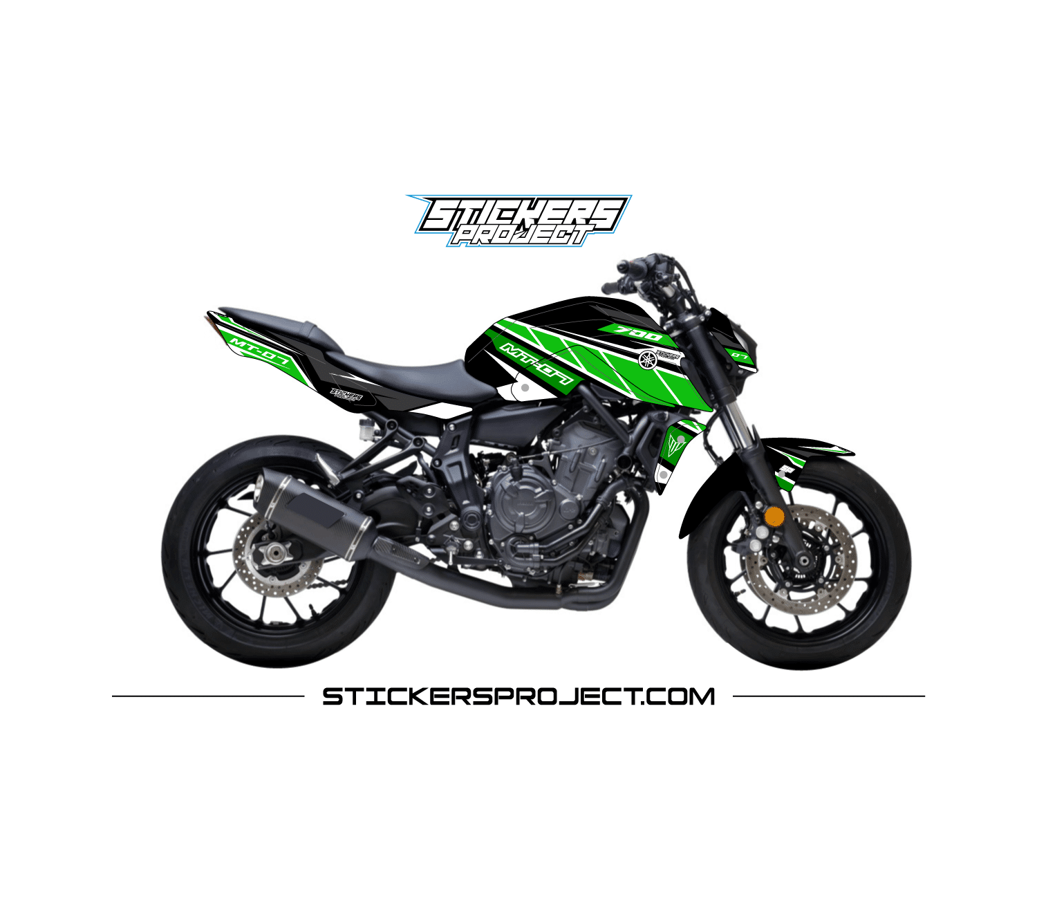 Kit graphic MT07 (2021) - green Graphic kit MT07