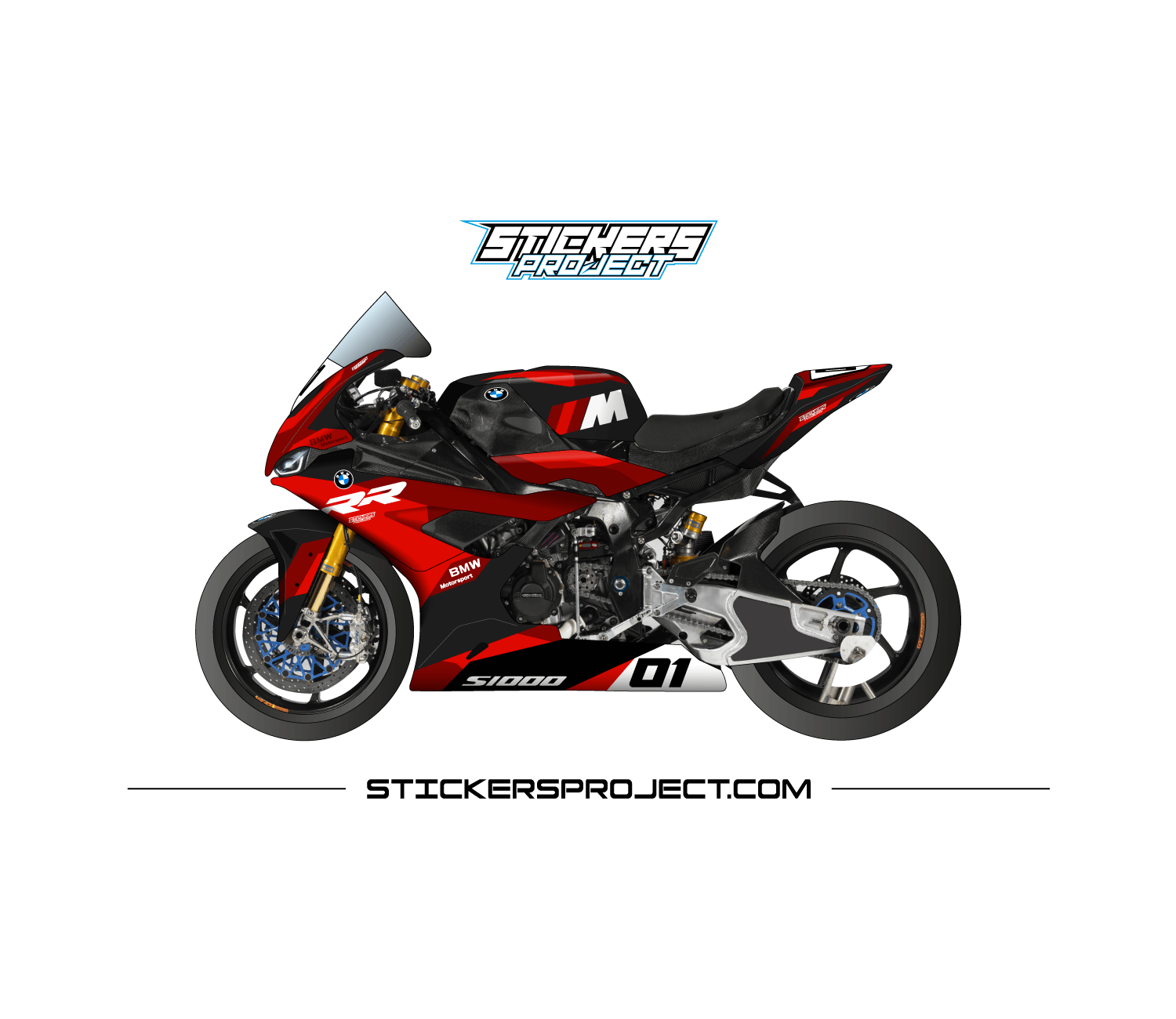 Kit déco S1000RR (2019-2022) Noir & rouge s1000rr 2019