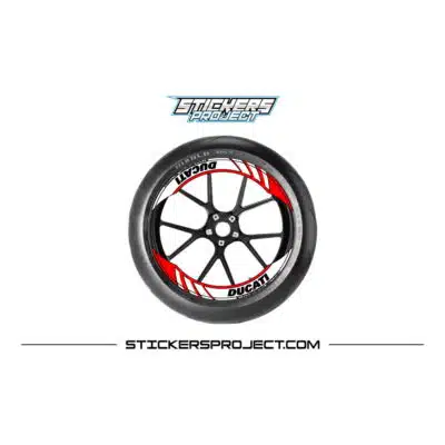 Kit graphic DUCATI rim - Red, Glossy