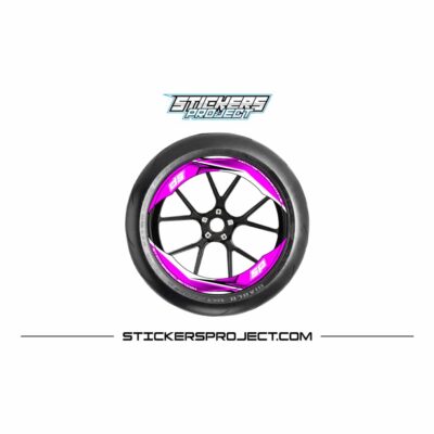 Kit déco jante moto - Rose, Brillante