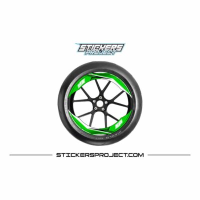 Kit déco jante moto - Vert, Brillante