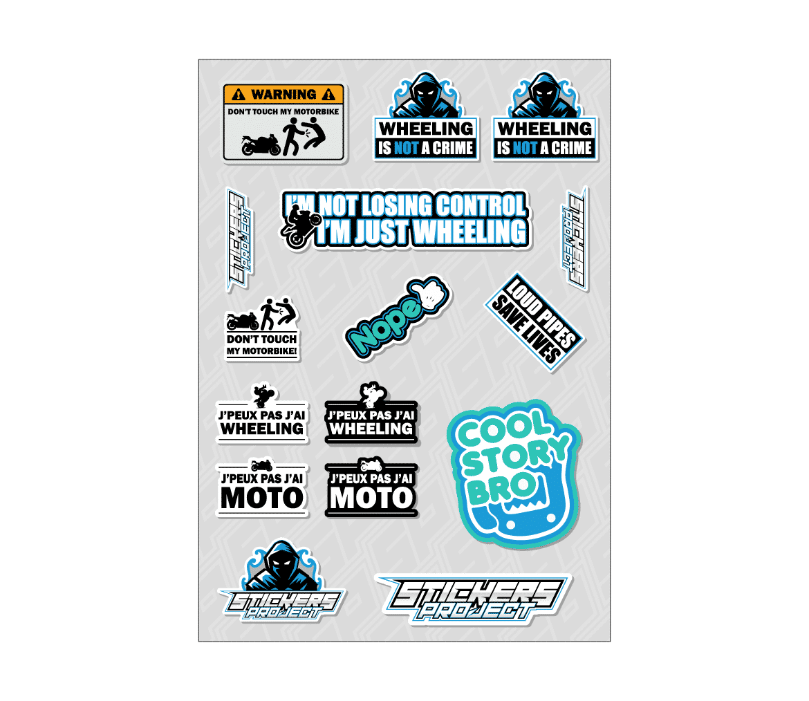 Planche stickers fun moto stickers moto