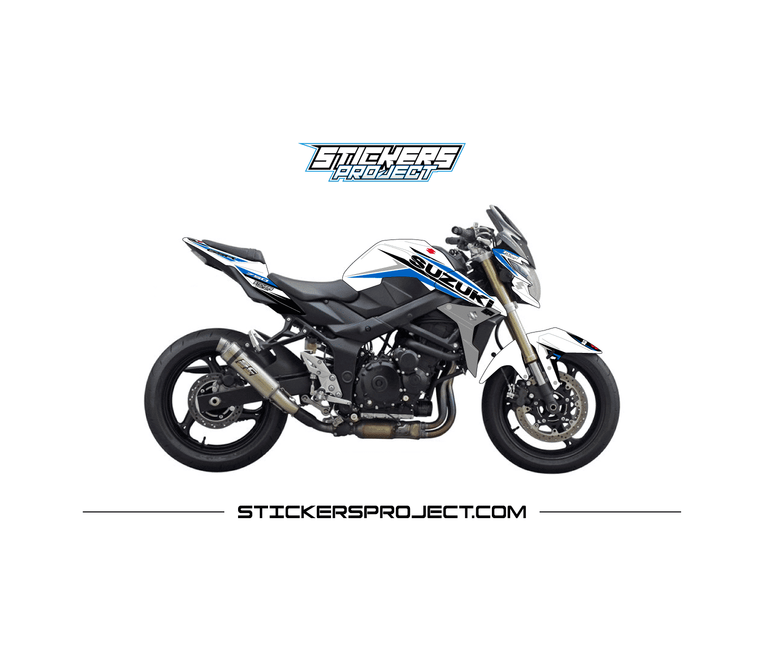 Kit Déco GSR 750 (2010-2017) – blanc et bleu kit deco GSR 750