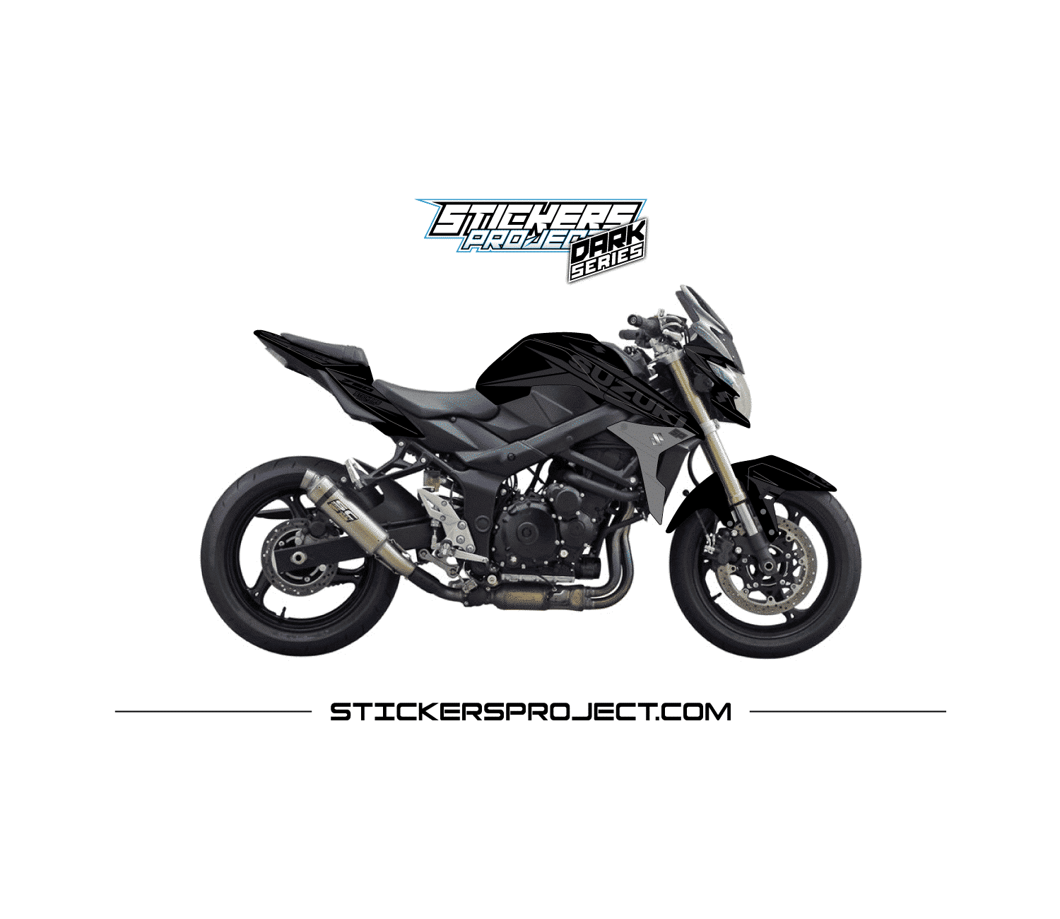 DARK series - kit deco GSR 750 (2010-2017) - noir mat kit deco GSR 750