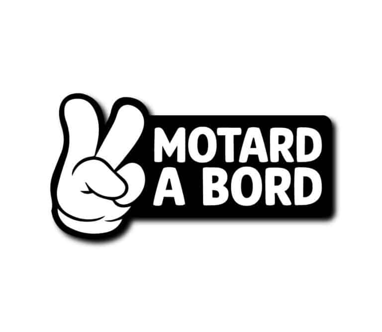 sticker motard a bord