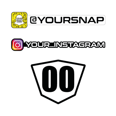 STICKERS PERSO (numéro pilote / instagram...)