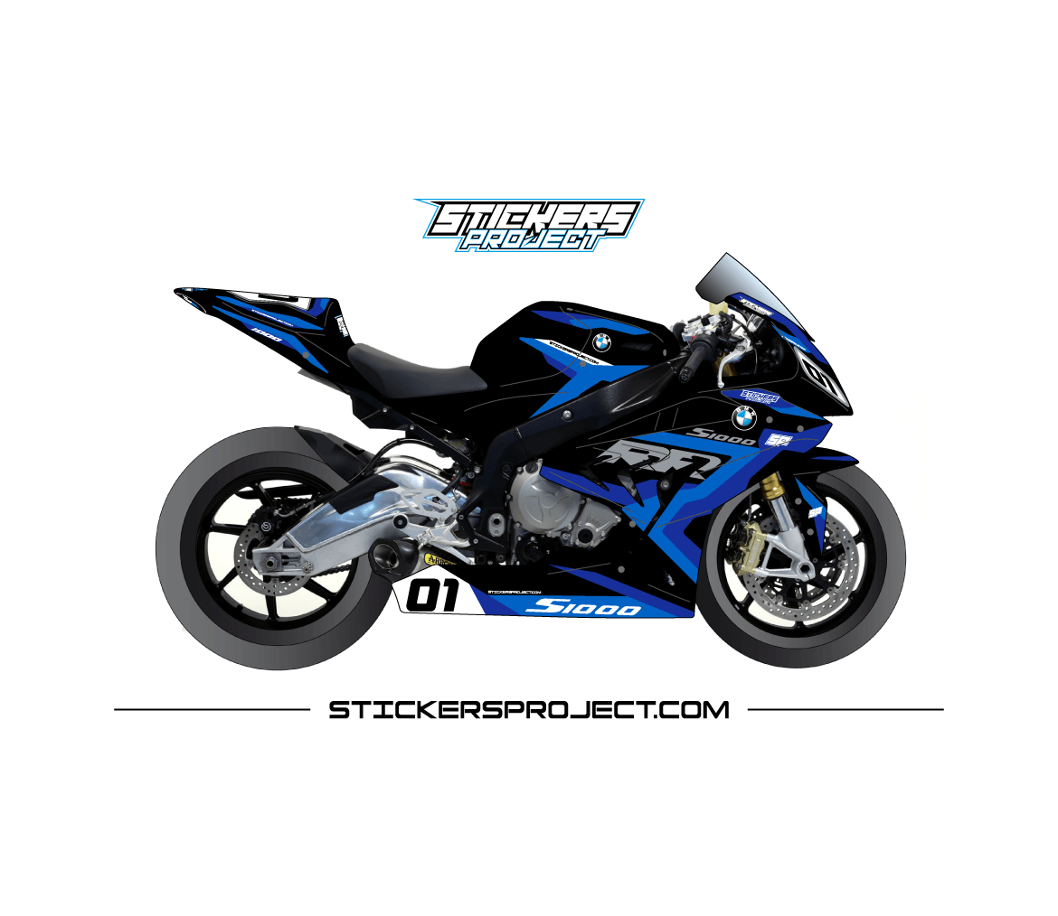 Kit déco S1000RR (2015-2018) Noir & bleu kit deco s1000rr