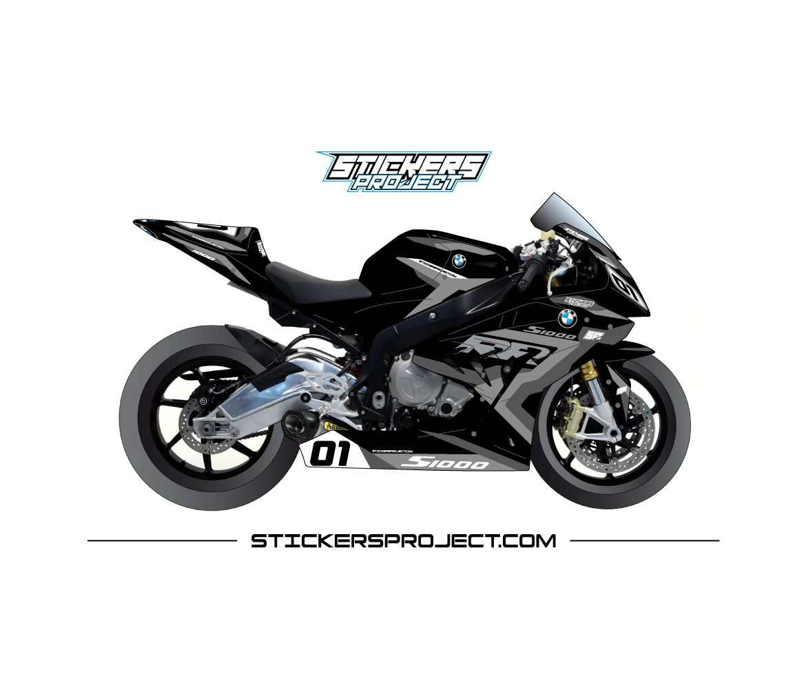 Kit déco S1000RR (2015-2018) Noir & gris kit deco s1000rr