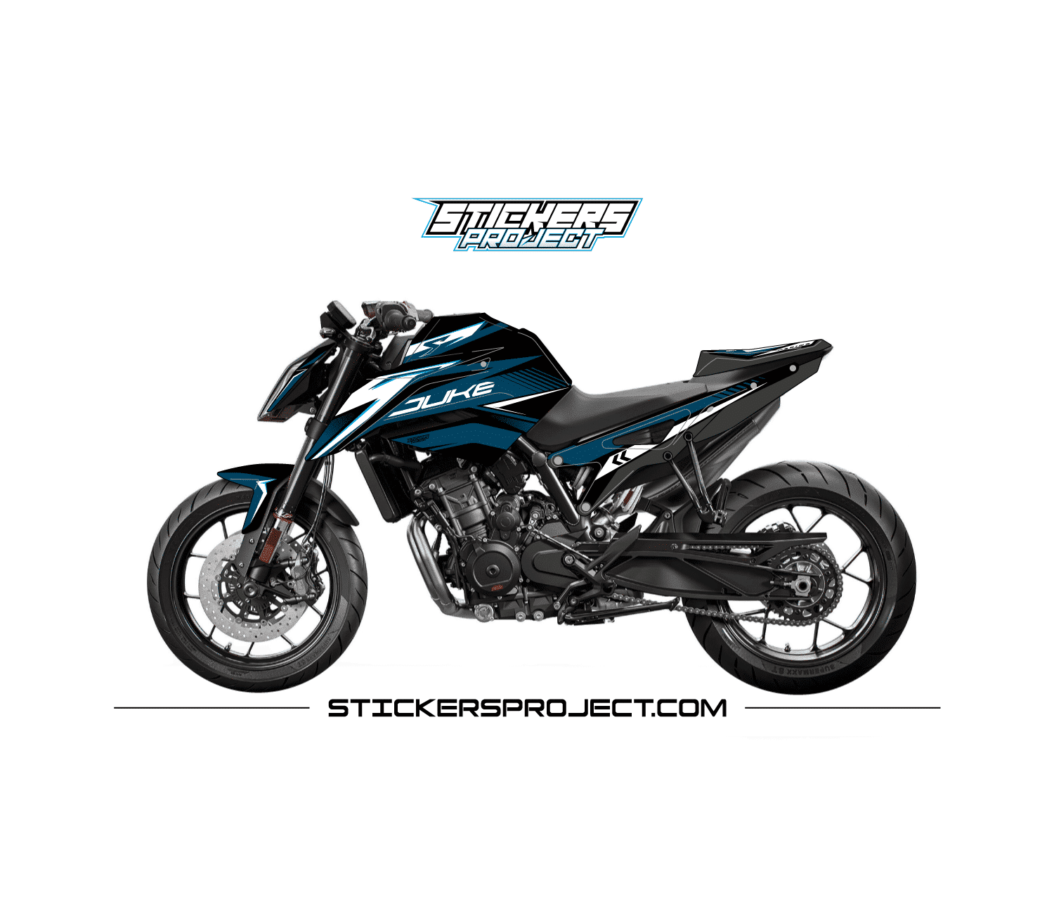 Kit déco DUKE 790-890 (2018-2024) - Noir et bleu kit deco DUKE