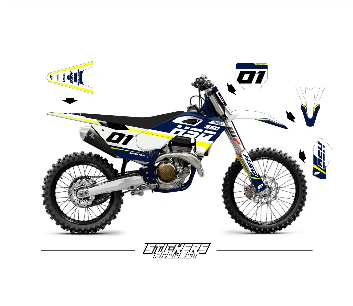 Kit déco HUSQVARNA 350 TC FC FS Kit déco HUSQVARNA 350 TC FC FS