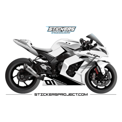 Kit déco ZX10R (2011-2015) - blanc & gris
