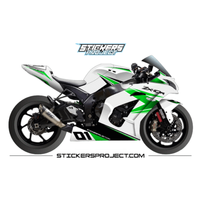 Kit déco ZX10R (2011-2015) - blanc & vert