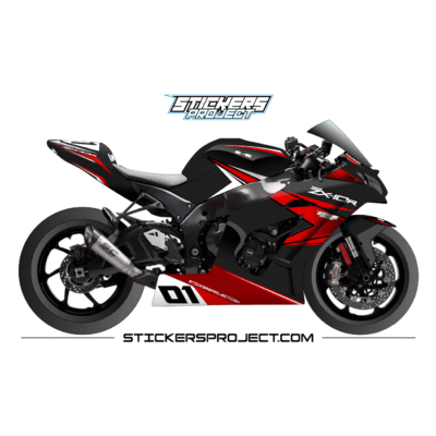 Kit déco ZX10R (2011-2015) - noir & rouge