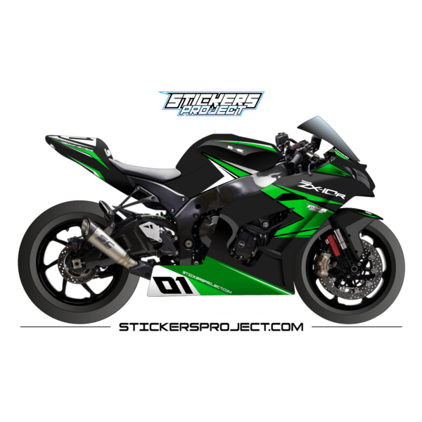 Kit déco ZX10R (2011-2015) - noir & vert