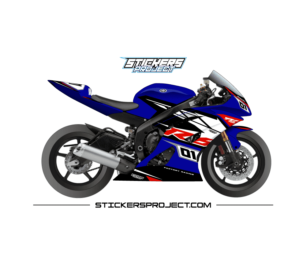 Kit déco R6 (2008-2016) - bleu kit deco R6 2008