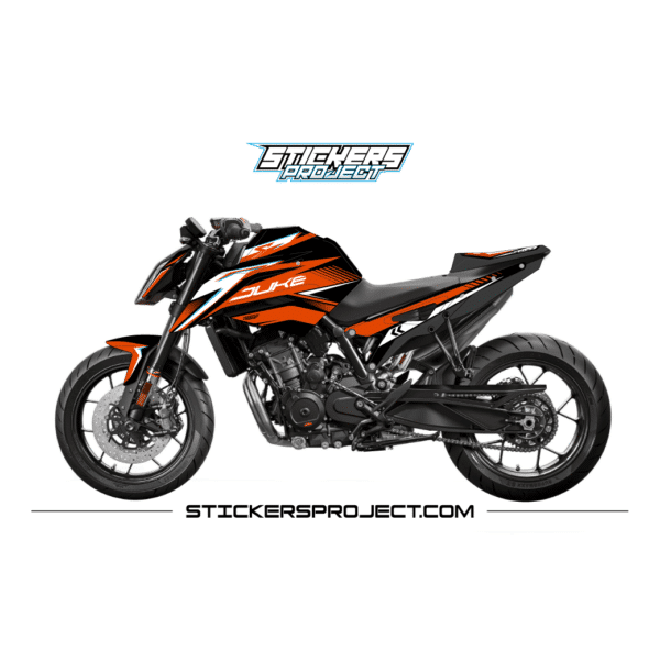 Kit déco DUKE 790-890 (2018-2024) - Noir et Orange