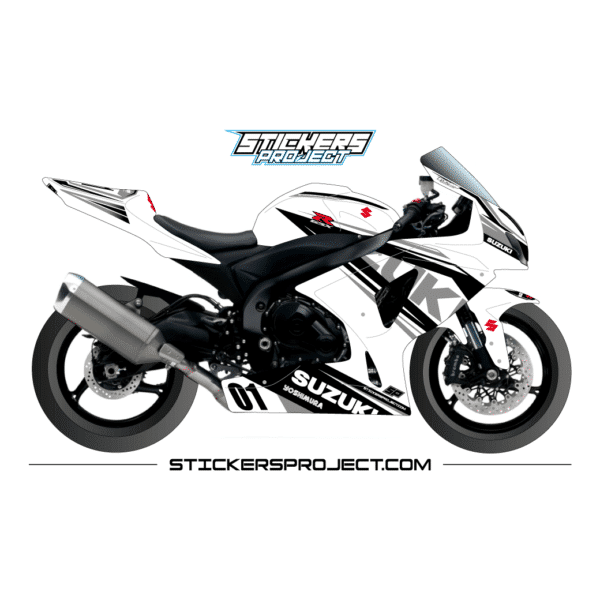 Kit déco GSXR 1000 (2009-2016) - blanc et gris