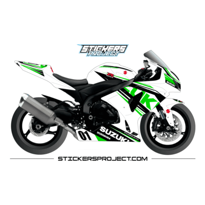 Kit déco GSXR 1000 (2009-2016) - blanc et vert