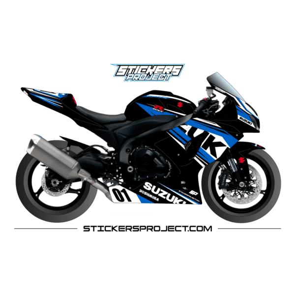 Kit déco GSXR 1000 (2009-2016) - noir et bleu
