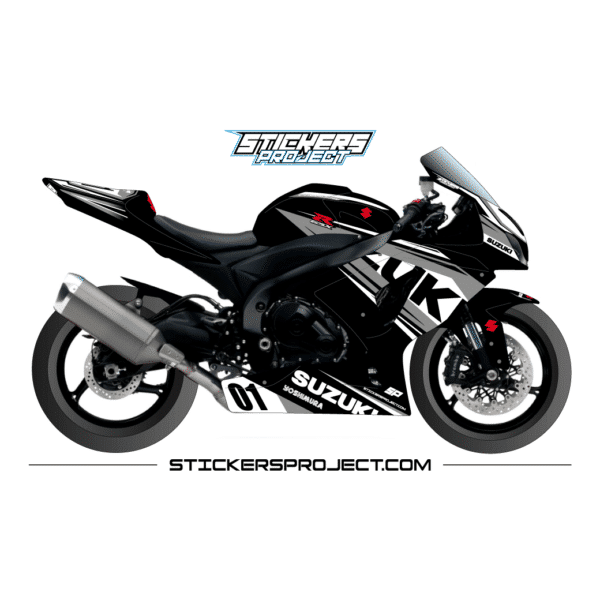 Kit déco GSXR 1000 (2009-2016) - noir et gris