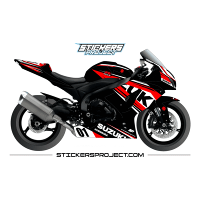 Kit déco GSXR 1000 (2009-2016) - noir et rouge