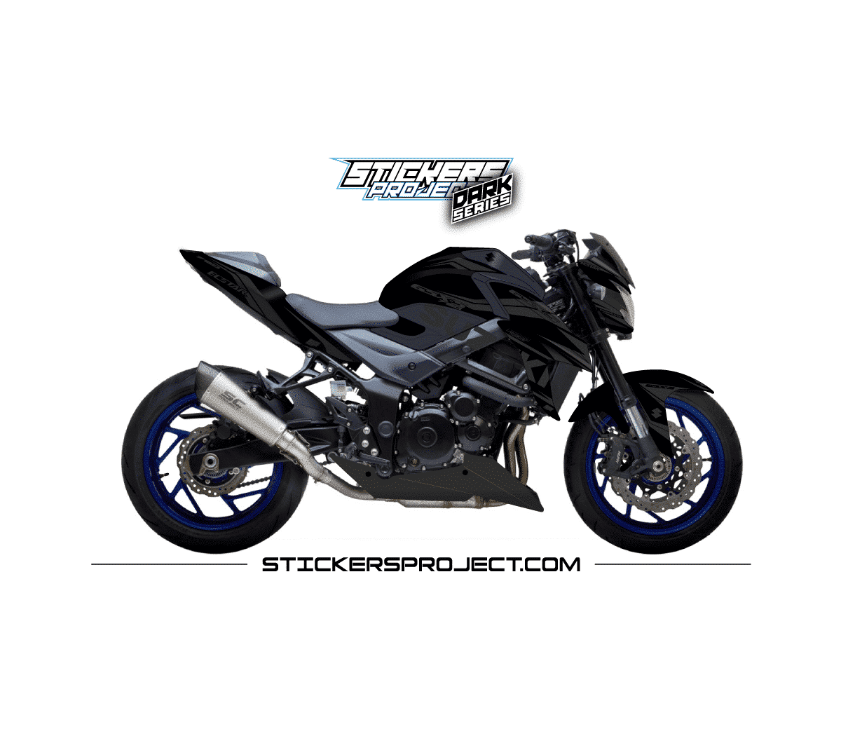 DARK series - kit deco gsxs 750 (2017) - noir mat Kit Déco GSXS 750
