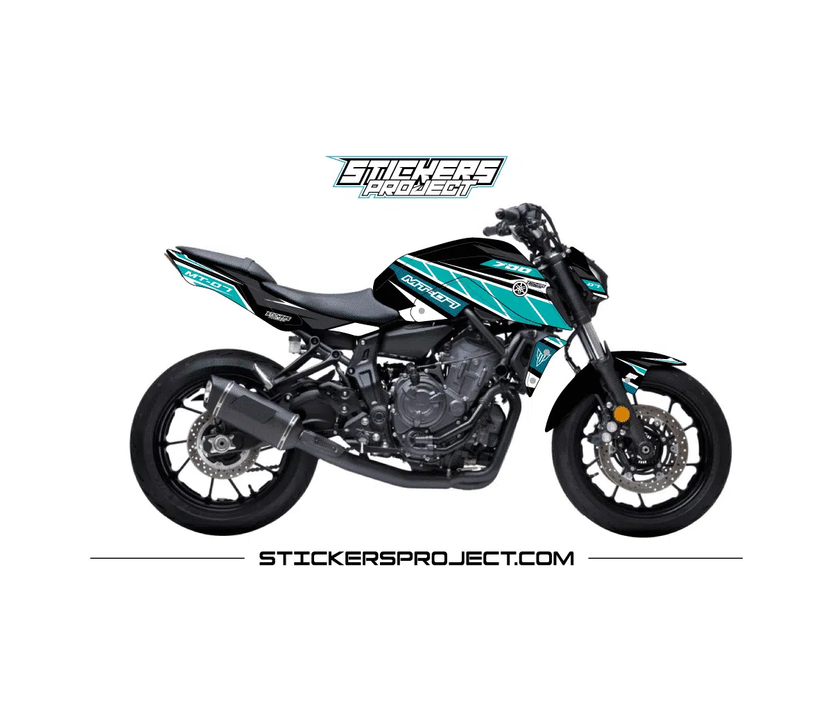 Kit déco MT07 (2021) - cyan storm Kit déco MT07