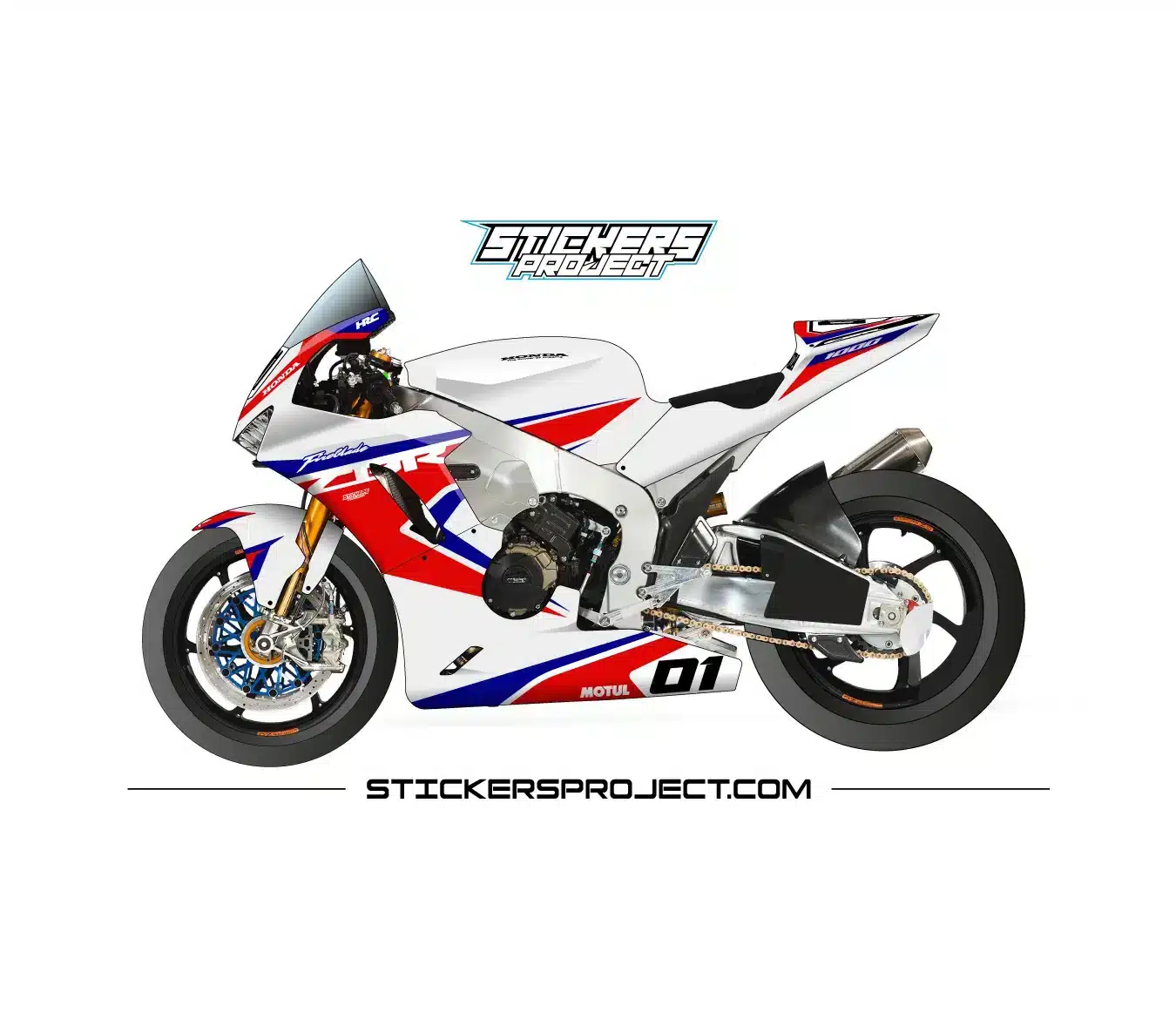 Kit graphic CBR 1000 (2017-2019) white & red Kit graphic CBR 1000