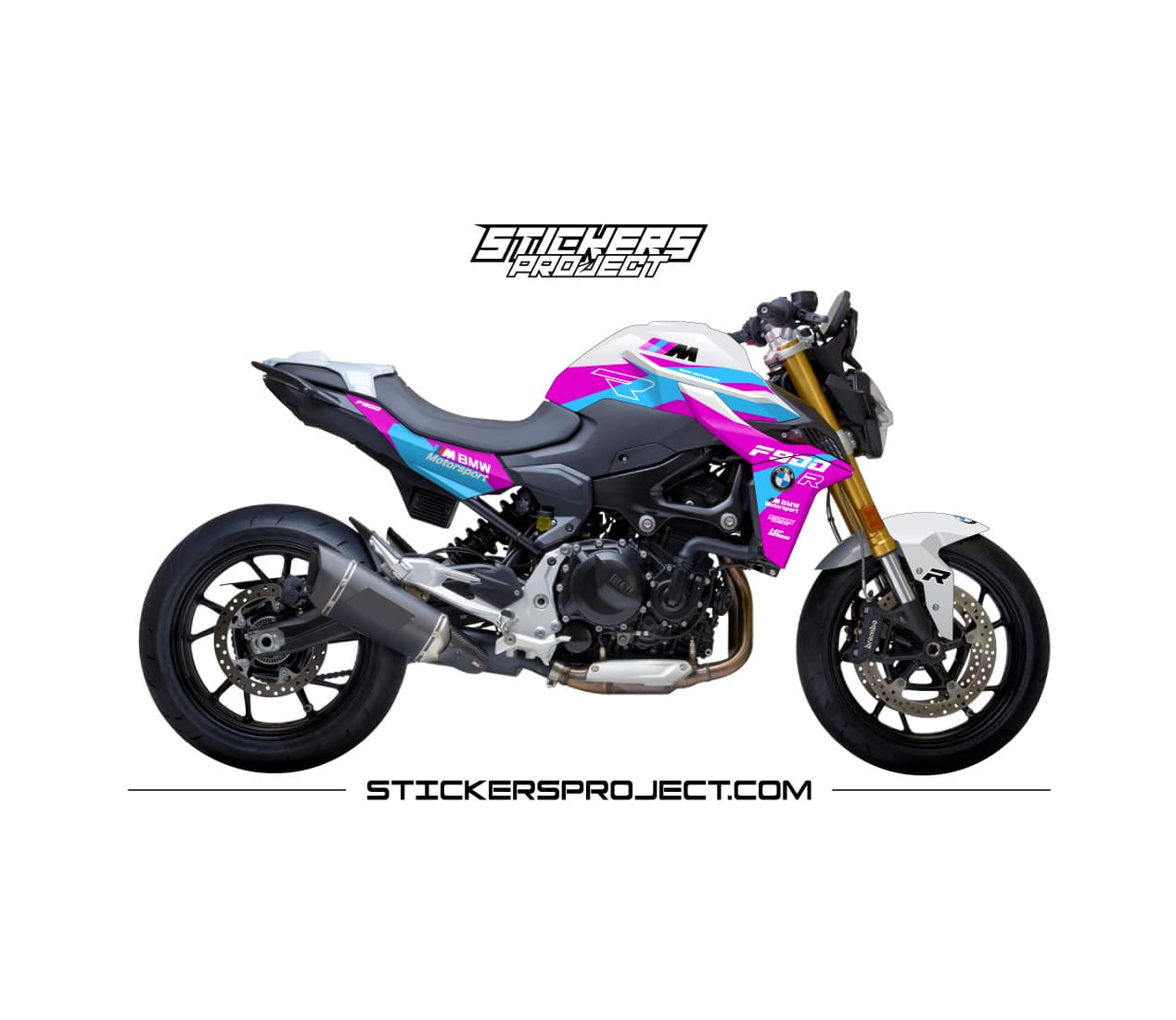Kit déco F900R (2020) blanc & rose kit deco F900R