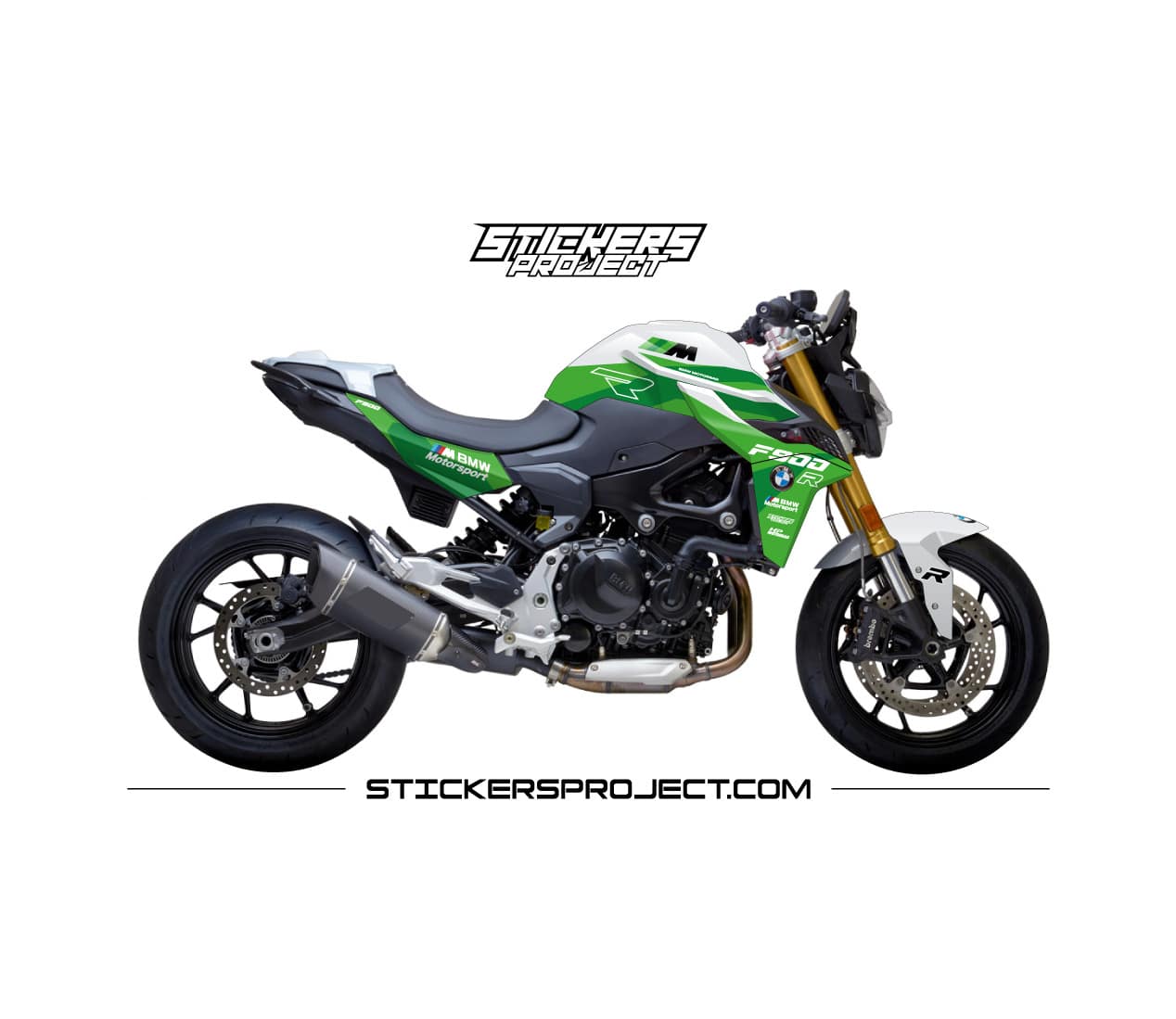 Kit déco F900R (2020) blanc & vert kit deco F900R
