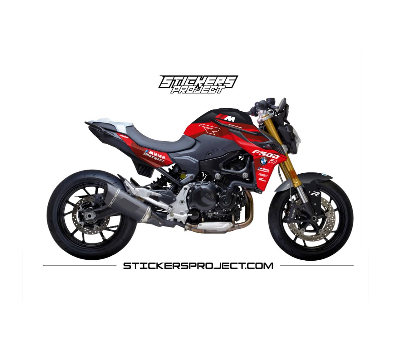 Kit déco F900R (2020) noir & rouge kit deco F900R