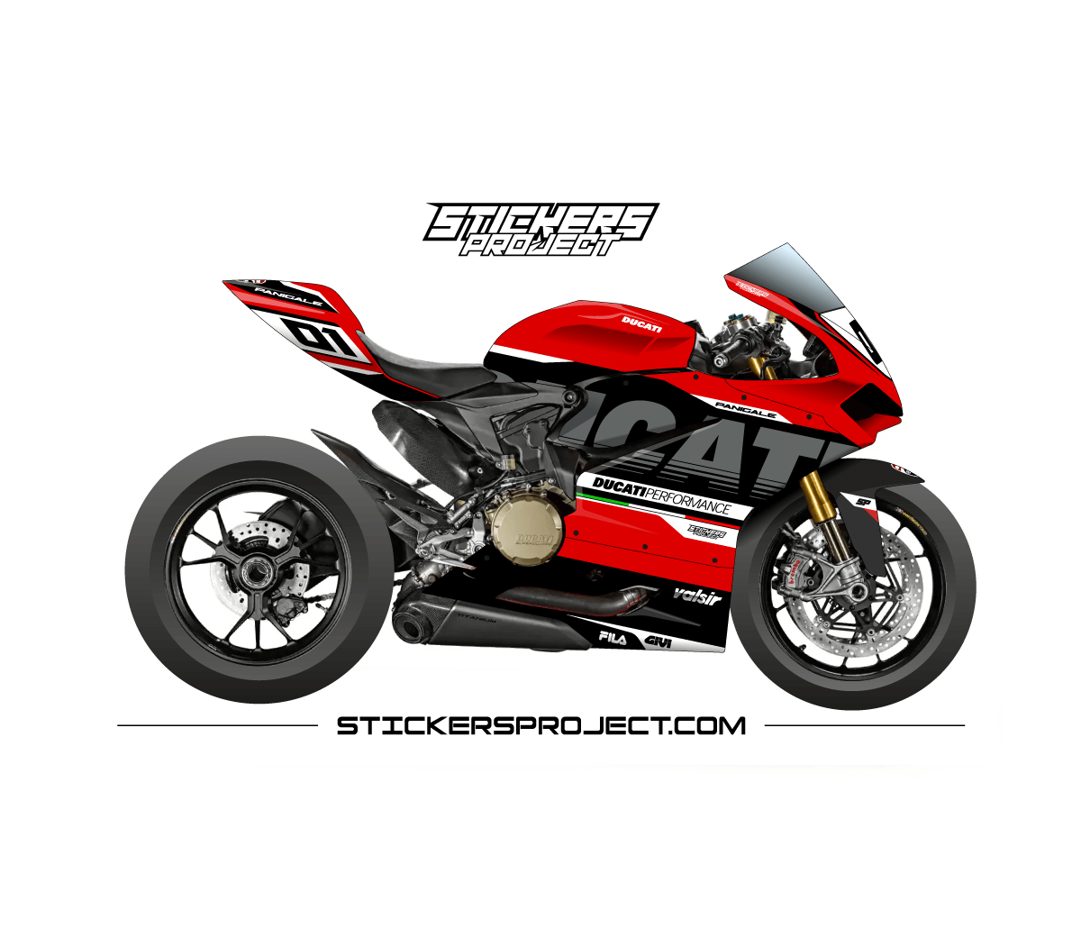 Kit déco Panigale 899-1199 (2012-2014) - Rouge kit deco panigale 899-1199