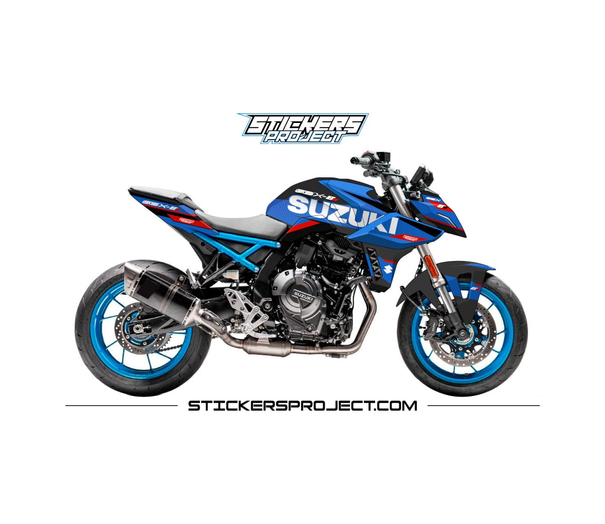 Kit déco GSX-8S (2023) - bleu et rouge GSX8S
