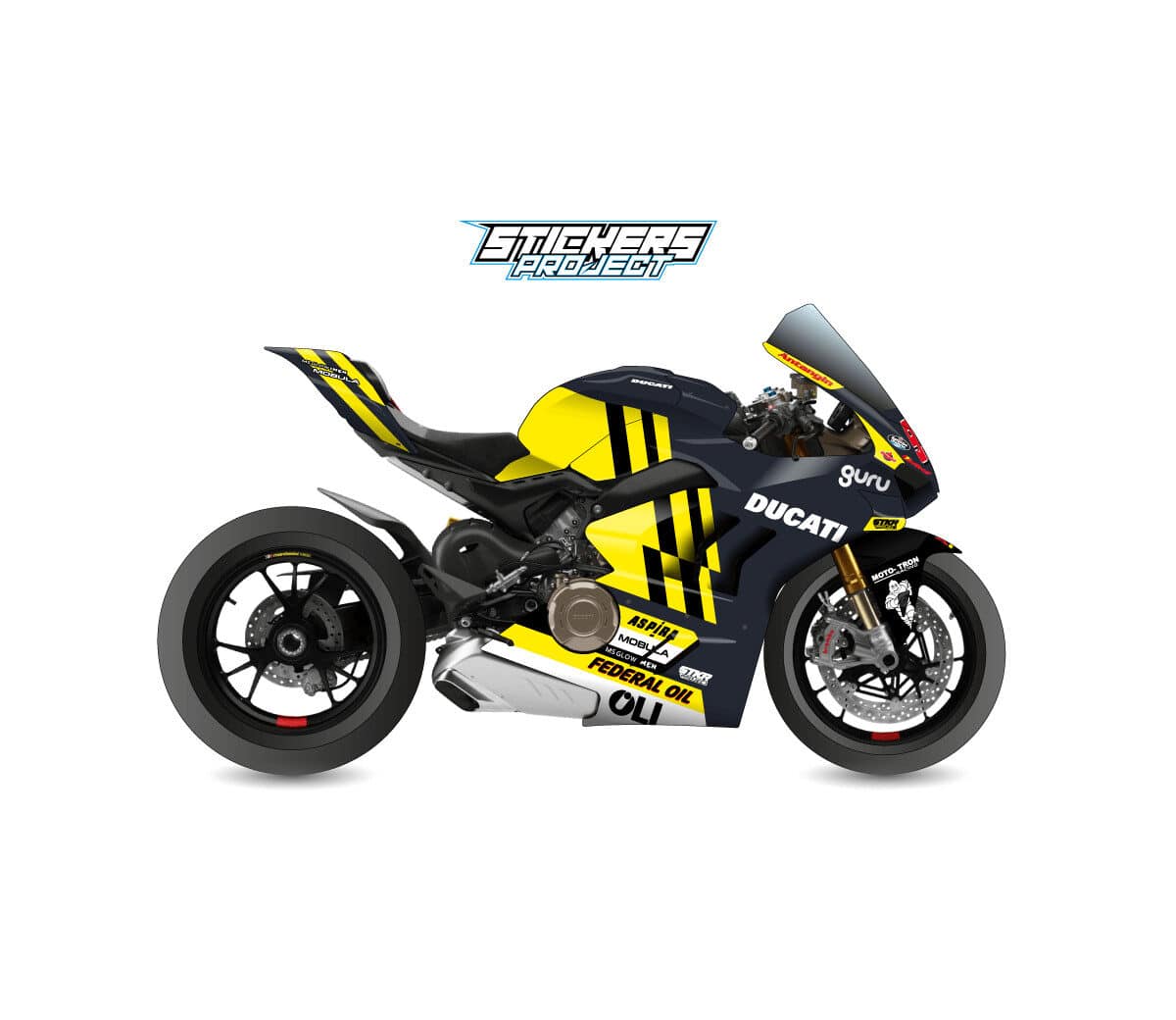 Kit déco Panigale V4 (2023-2024) - Jaune panigale jaune