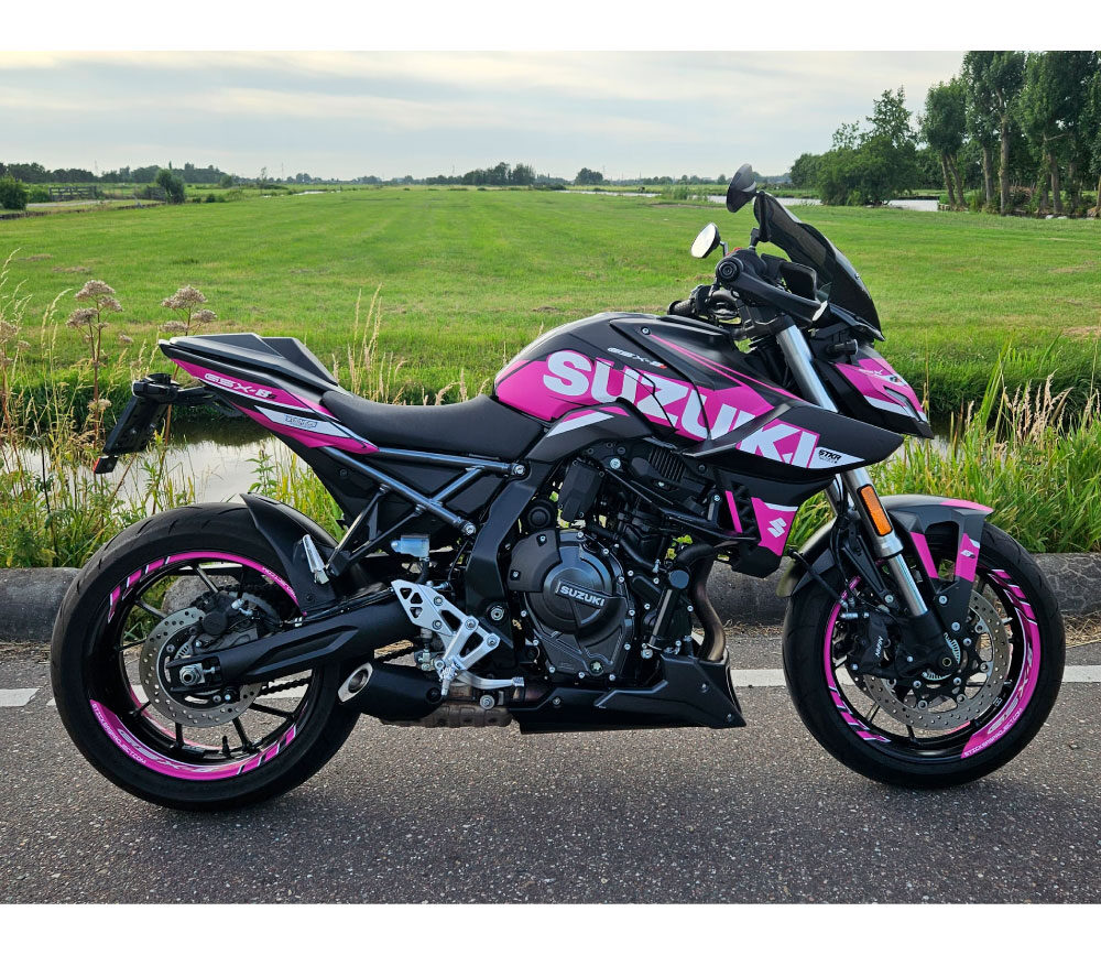 Kit déco GSX-8S (2023) - noir et rose Kit Deco GSX8S